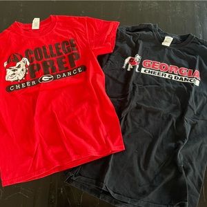 UGA Georgia Bulldogs Cheer and Dance T-shirts ( both are MEDIUM)